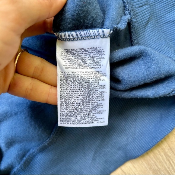 The North Face Blue Graphic Injection Hoodie Shady Blue Wasabi - Picture 5 of 6